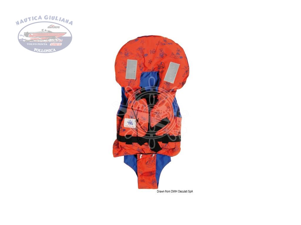 Baltic Pro Sailor Giubbotto Salvataggio Bambini 100N, Arancione, Mod. 1284, Per 30-40 Kg, Con Fischietto
